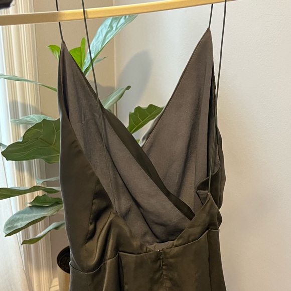 Charcoal Grey TOBI Strappy Mini Dress with Slit - Picture 4 of 6